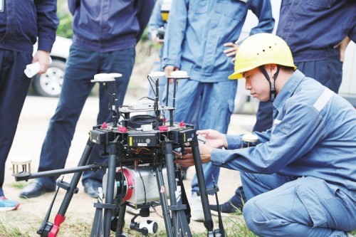 江门台山局：新型无人机实现配网首航