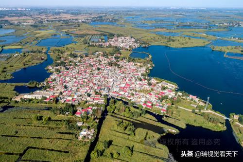 无人机航拍白洋淀纯水村，雄安新区的“肺活量”大小全看它们了！