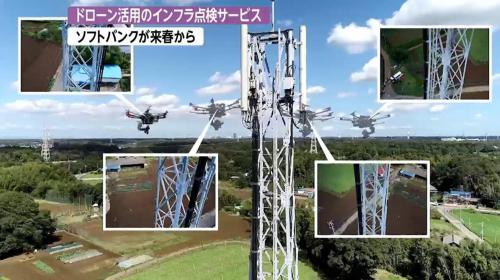 日本SoftBank推出可用无人机检测建筑螺栓松脱的技术