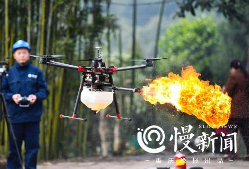 厉害了！电力工人用无人机清除马蜂窝