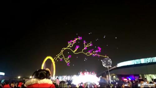 青奥艺术灯会“无人机表演”圆满落幕