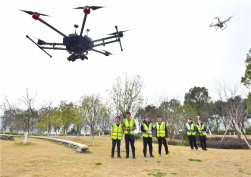 绿地测绘安上“天眼” 江北区率先引进无人机航测开展城区绿地测绘