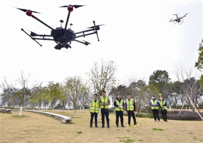 江北引进无人机摸清绿地“家底”