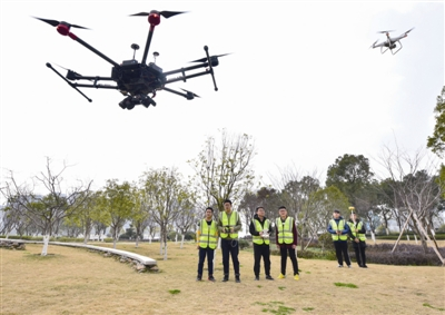 江北引进无人机摸清绿地“家底” 这在宁波还是首次