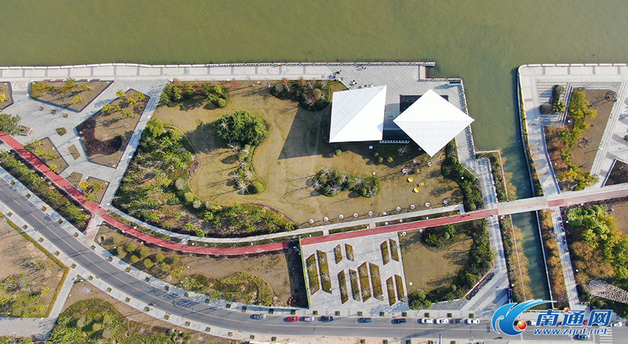 无人机航拍 通吕运河绿廊美丽春光