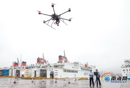 组图｜海口边检添执法“神器” 二代无人机助力执勤