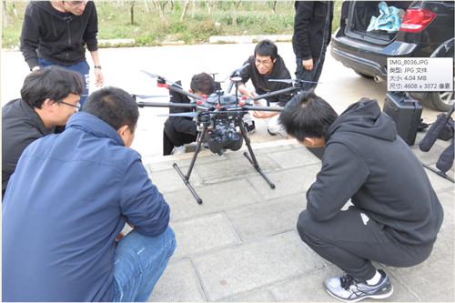 红电设计公司开展无人机测量