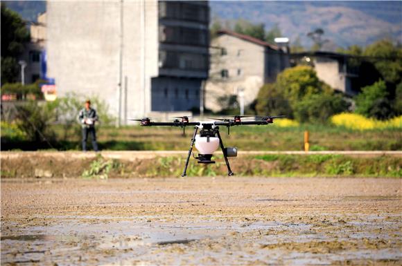 梁平：开启水稻无人机直播种植 促进农业节本增效