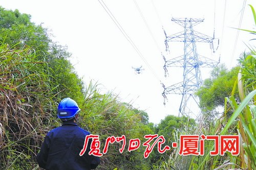 厦门启用无人机巡查重点输电线路