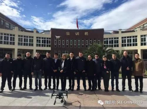 上合组织成员国高级安全官员考察团参观考察温州保总无人机应急分队培训基地 