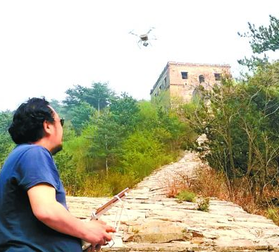 无人机体检 测距仪定型…长城修缮保护用上新科技