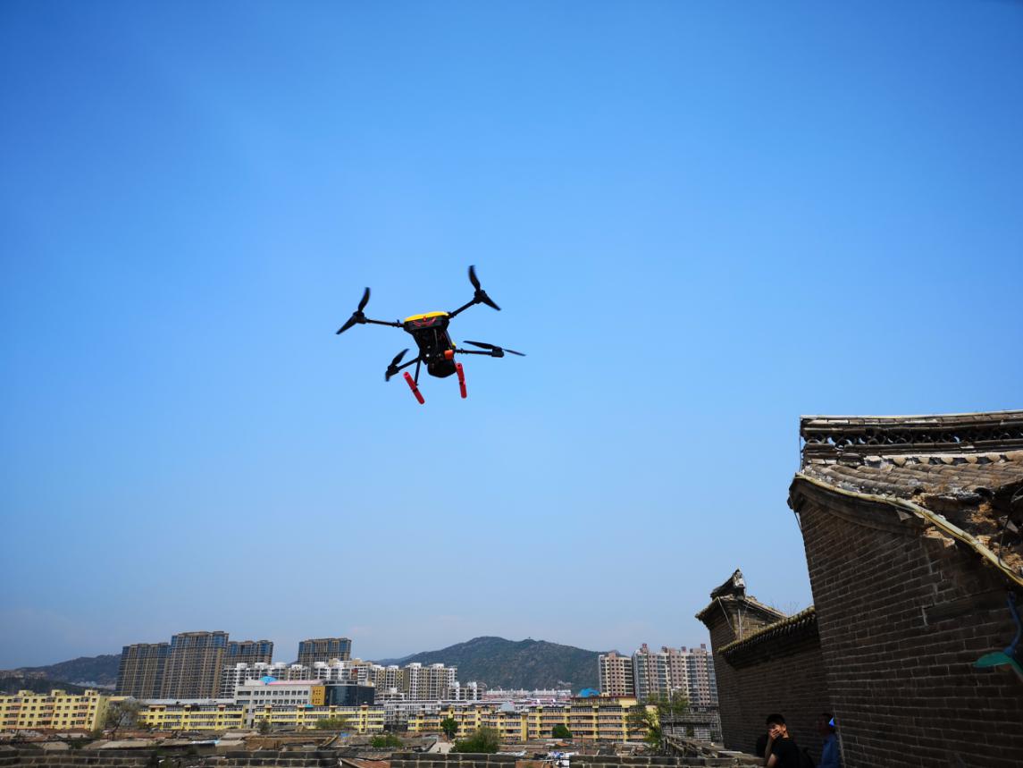 保护古建筑——蜂巢航宇携两款油电混合无人机参与张家口文化保护