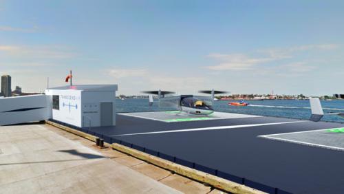 Transcend Air为空中出租车建造环保的垂直起降飞机停机坪