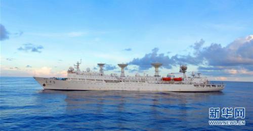 远望3号船抵达南太平洋测控任务海域