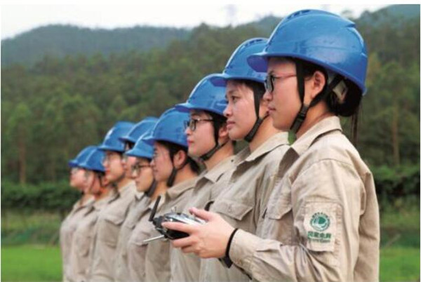 漳州供电女子无人机队乘风御长空