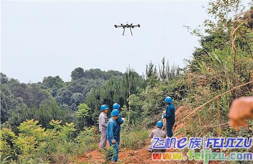 湖南常德：无人机架线省时省力