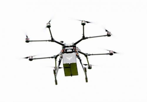 国际人道主义救援组织进行无人机长途运输疫苗和药物试验