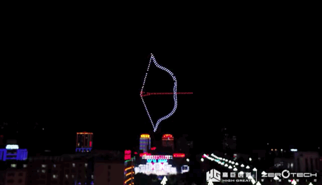 又见青海 | 展示民族文化，无人机编队点亮热贡夜空