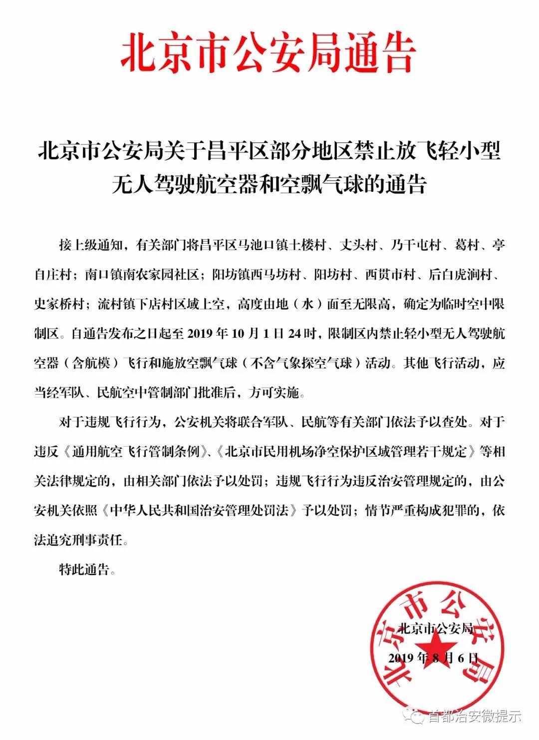 昌平部分地区禁飞无人机、 美空军人工智能无人机控制系统项目启动…… 