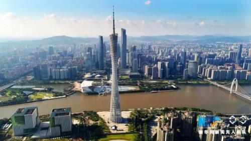 无人机视角游珠江、瞰小蛮腰、赏广州之美