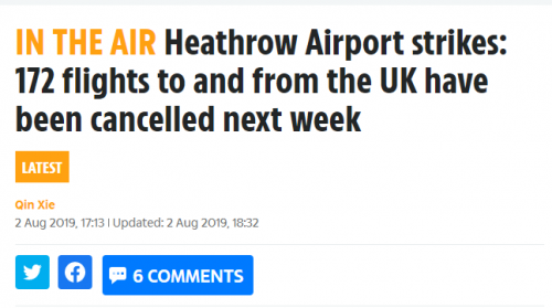 英国最大机场罢工停飞，环保斗士放无人机大闹天空？最近飞伦敦怎么办？！ 