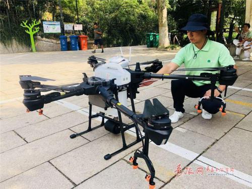 市北：山林药物喷洒用上无人机