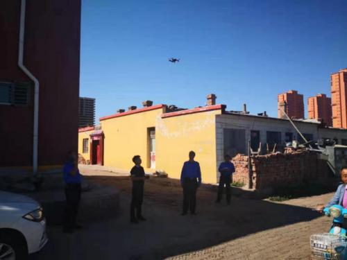 无人机航拍助力东胜城市精细化管理