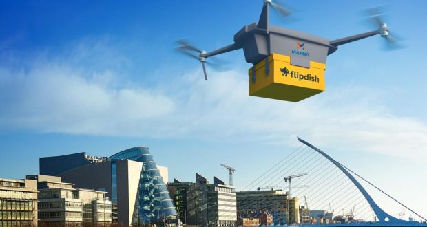 免费午餐将从天而降！爱尔兰Manna公司与Flipdish合作推出快餐无人机交付计划
