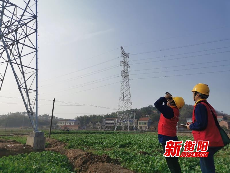 国网衡阳输电检修公司利用无人机开展新建线路验收 