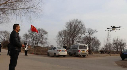 硬核消毒！青岛这个村用上了无人机 一次消毒2万平