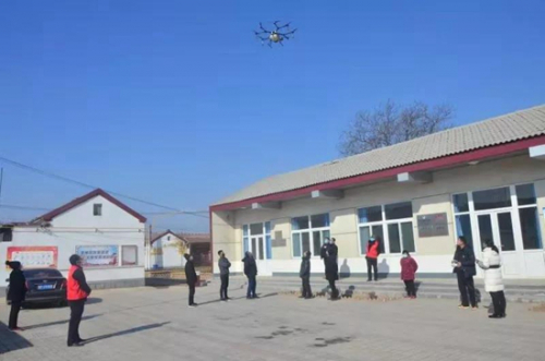 聊城高唐：74个村飞来消毒无人机