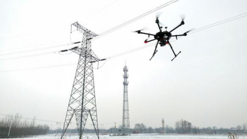 宜兴市供电利用无人机巡检重点保电线路