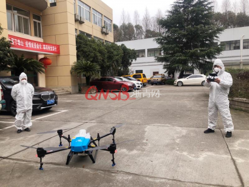 沪杭甬高速出动无人机助力防疫消杀
