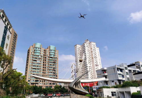 无人机消杀 助力龙港疫情防控