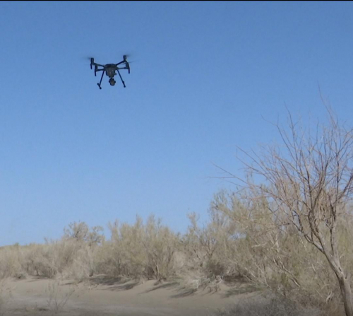 额济纳旗疾病预防控制中心启用无人机开展鼠疫踏查 