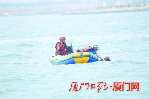 翔安区海上应急演练 出动无人机冲锋舟