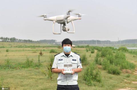 无人机查排污口 北京房山汛期水质检测启动