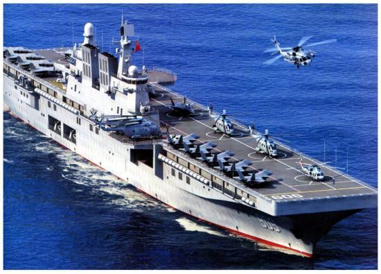 076两栖攻击舰初露端倪，电磁弹射成亮点，无人机上舰堪比航母