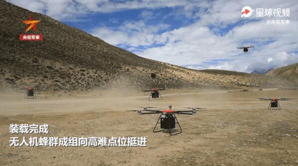 硬核外卖！西藏军区演练无人机为前线送餐，网友：这送菜车太豪横