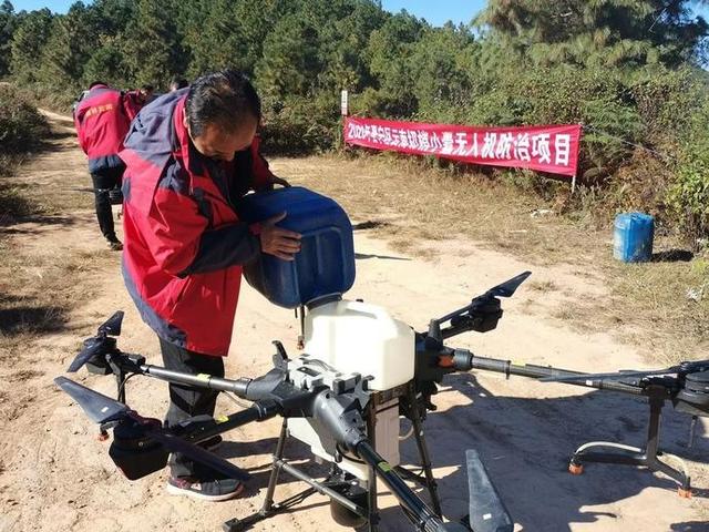 “无人机打药”，守护万亩青山
