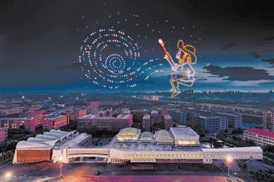 厉害了！“最长时长无人机表演的动画”