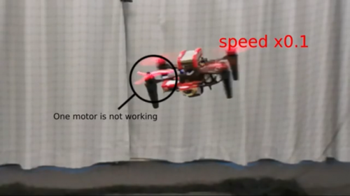 当其中一个发动机失效时，如何让无人机继续飞行？