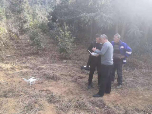 丰城市林业局首次利用无人机验收生物防火林带