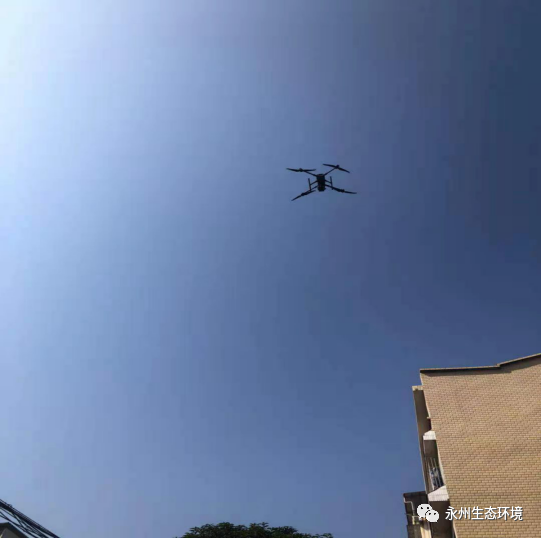 双牌分局启动无人机巡查，实时监测空气质量