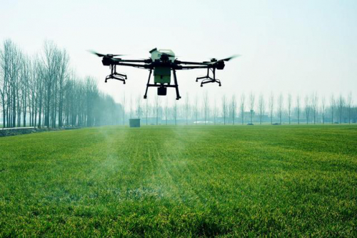 台儿庄泥沟镇姜庄村春耕用上了无人机