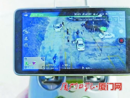 无人机空中取证 厦门一驾校私设场地教学被查获