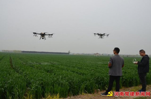 河南宝丰：采用植保无人机开展小麦病虫害防治