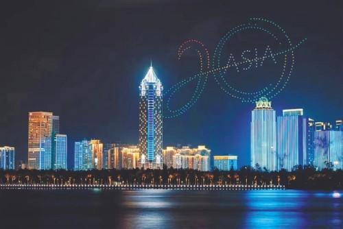 400架无人机灯光“秀”海南「图」