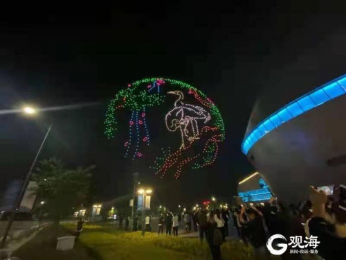 多图＋视频！千架无人机迎博鳌贵宾 健康宣言闪耀青岛夜空