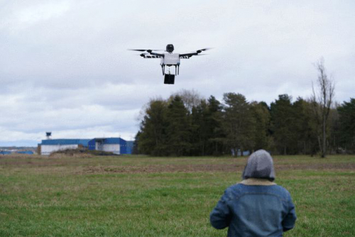 无人机降落伞系统经测试可在人群上方安全飞行